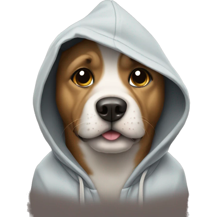 Dog with a hoodie emoji