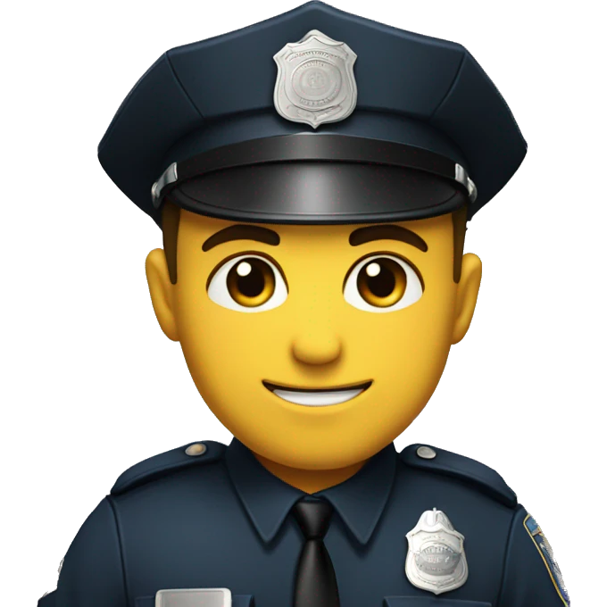 Cop smirking drooling love eyes emoji