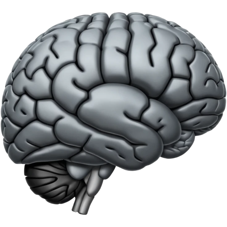 A full black brain emoji