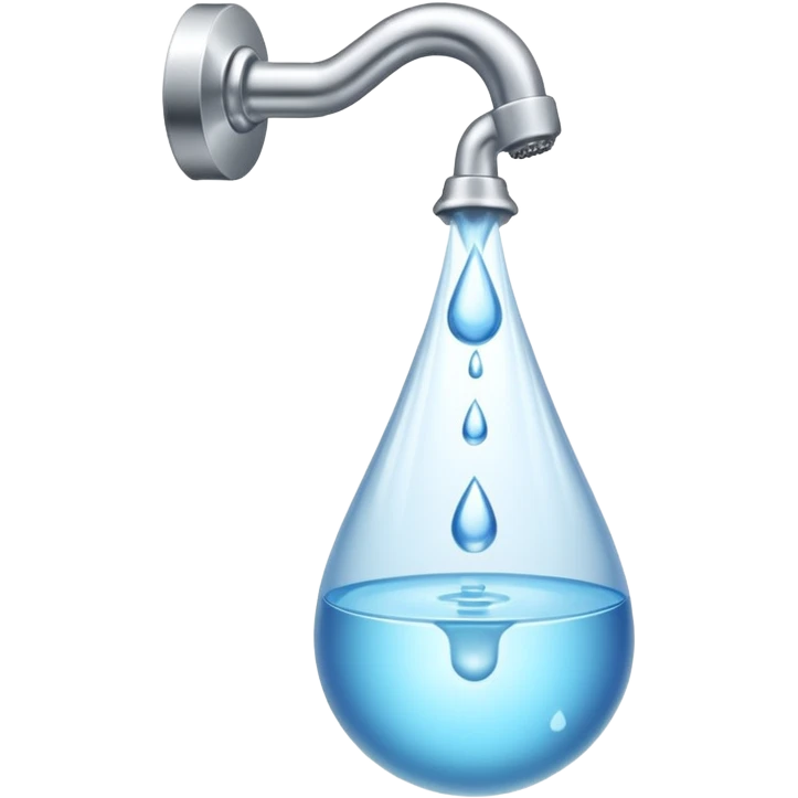 water flows from the tap emoji
