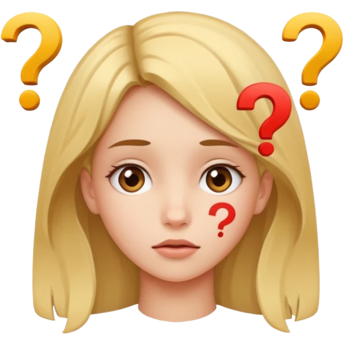 girl emoji with question marks around head emoji