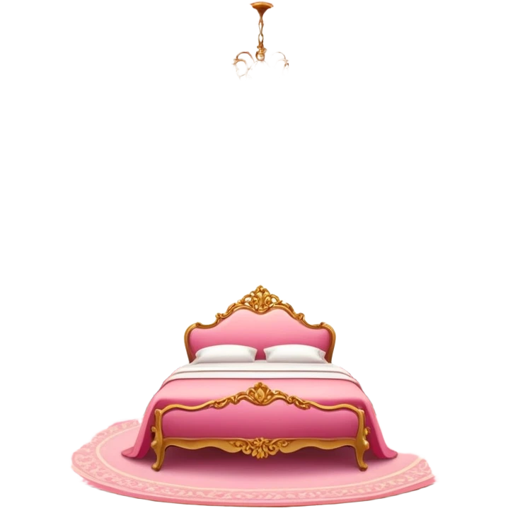 Reddish-pinkish and gold and white romantic vintage aesthetic room emoji