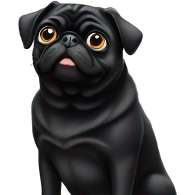 Black pug with the Golden Gate Bridge, San Francisco emoji