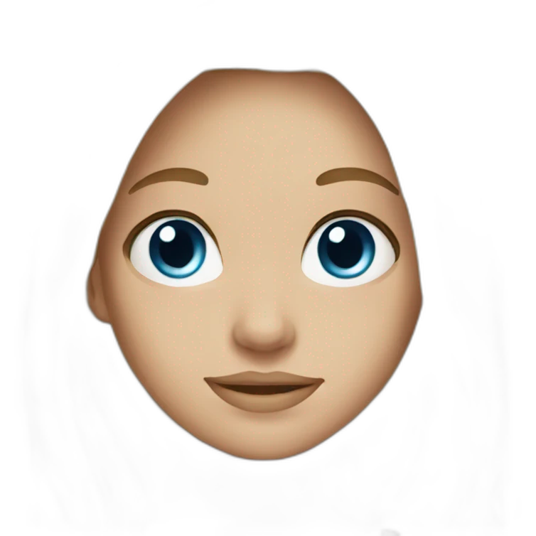 Blond girl blue eyes long hair emoji