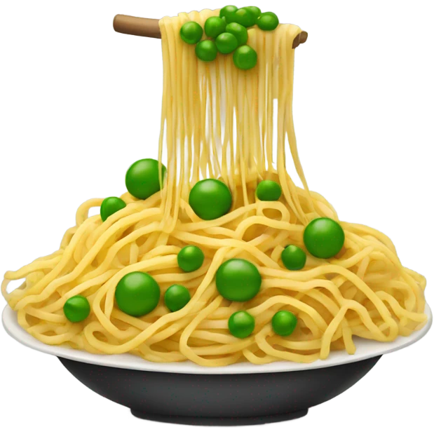 Spaghetti with peas emoji