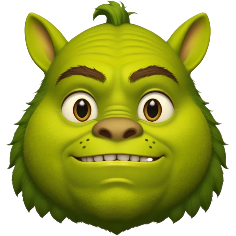 Gros chat qui ressemble à Shrek emoji