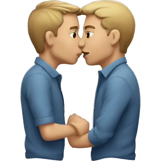 Guys kissing emoji