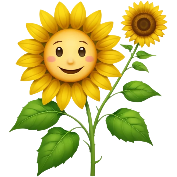 sonnenblumenstrauch mit lächeln emoji