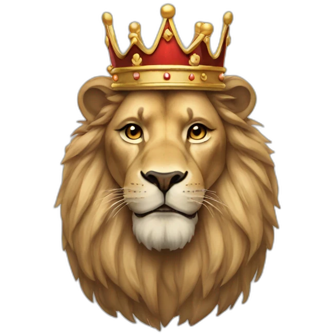 Lion and crown emoji