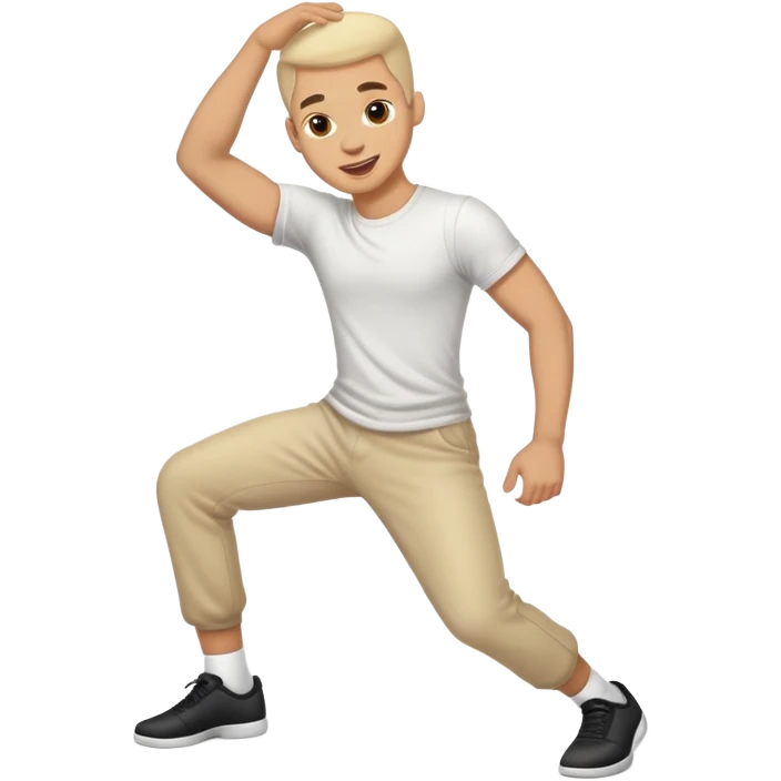 Crest a twerking guy with a smirk  emoji