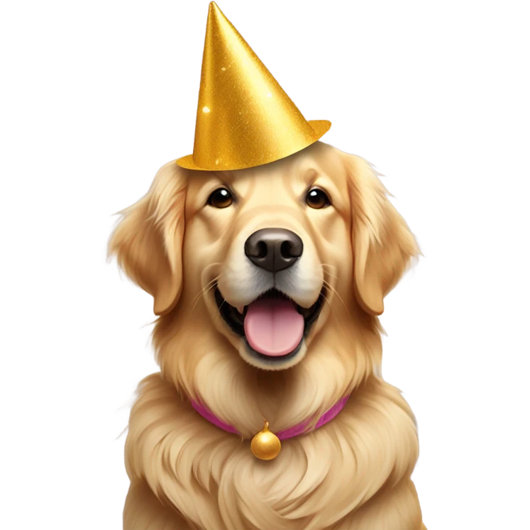 Golden retriever blanc anniversaire  emoji