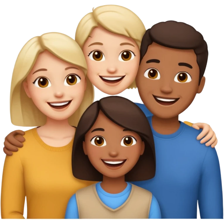 Three friends talking emoji