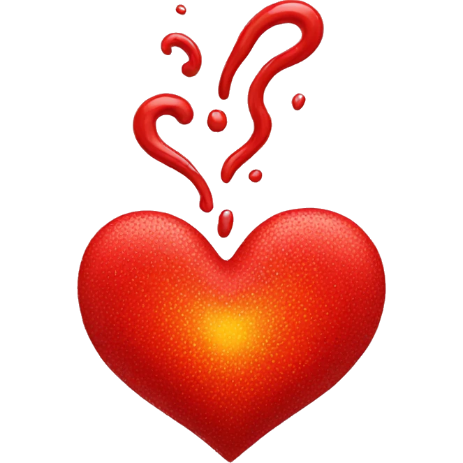 Hot red heart emoji