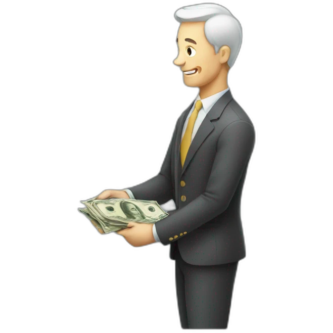 Man giving money emoji
