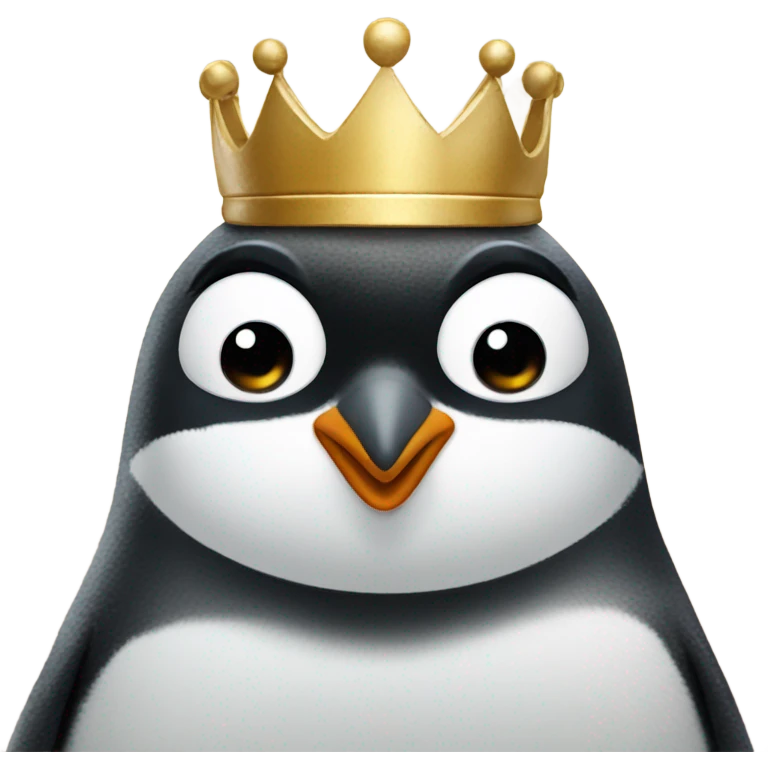 Penguin wearing a crown emoji