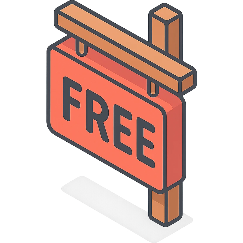 a sign 'Free' emoji