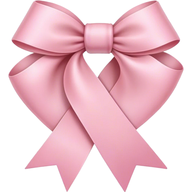 Soft pink ribbon emoji