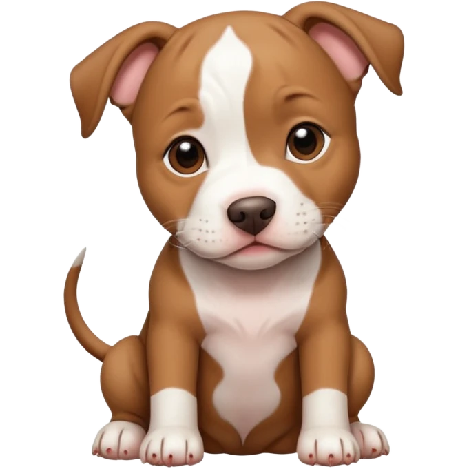 brown and white pit bull puppy emoji