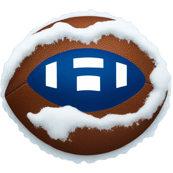 Snowy football emoji