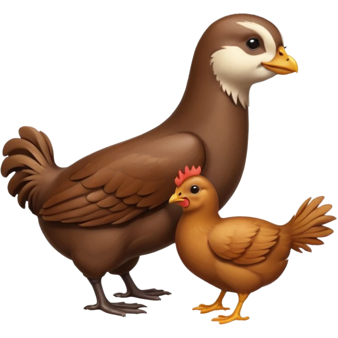 Otter and chicken emoji