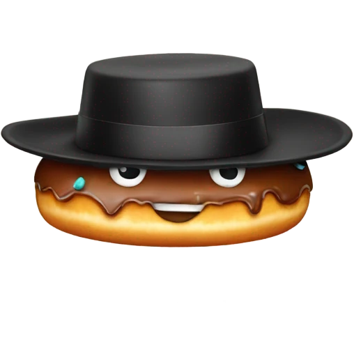 Doughnut with top hat  emoji