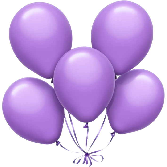 Lilac Baloons 4K emoji