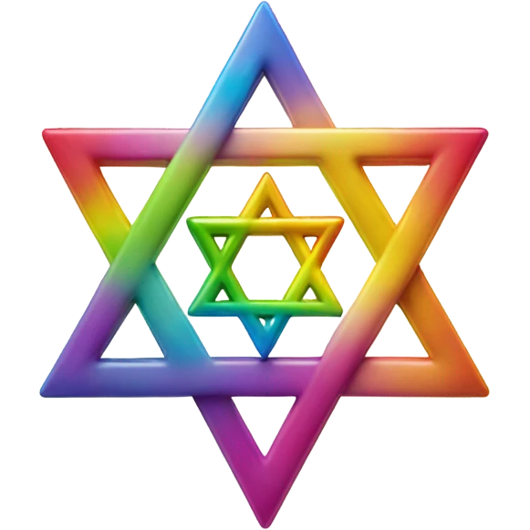 Rainbow Star of David  emoji