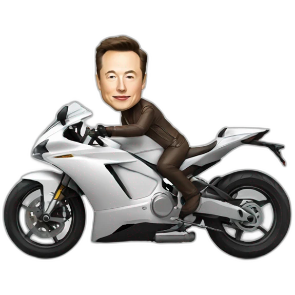 Elon musk sur moto emoji