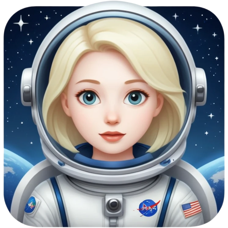 beautiful girl flying to space emoji