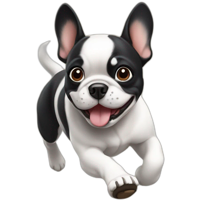 Frenchie dog running emoji