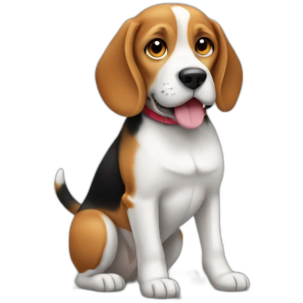 Beagle sur ses pattes avant emoji