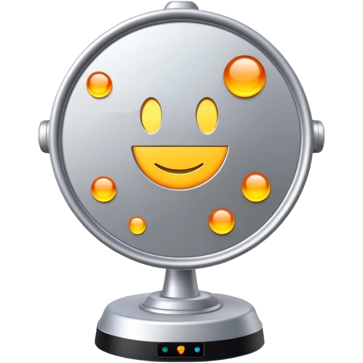 radar dish with emoji icons appearing as detected objects emoji