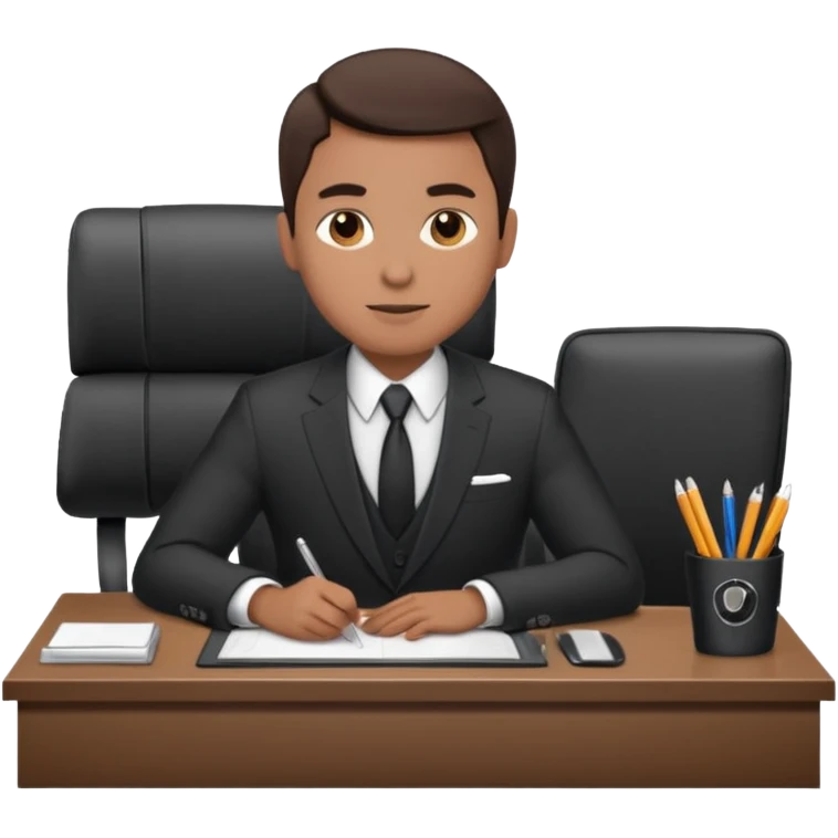 un recruteur à son bureau (l'image est tourné de 3/4) je veux une image qui soit de 3/4
 emoji