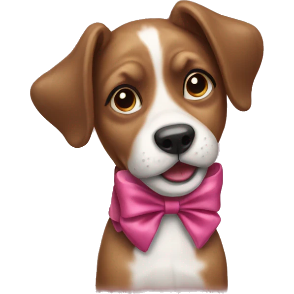 dog with bow emoji