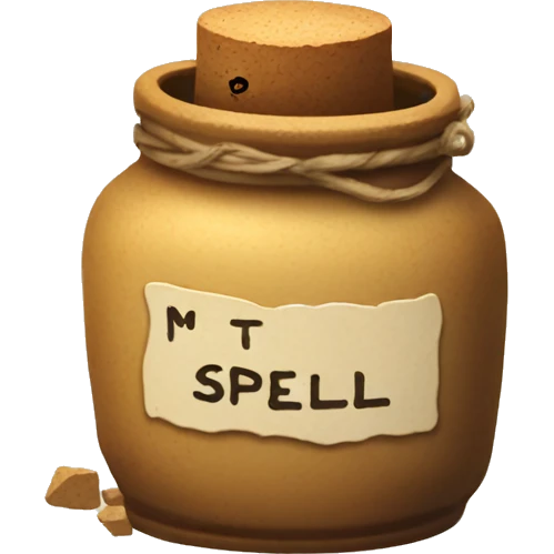 spell jar with melted wax on cork emoji
