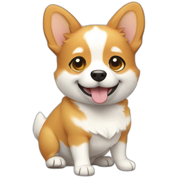 chibi corgi emoji