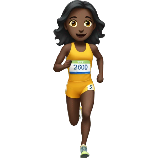 a female track runner emoji