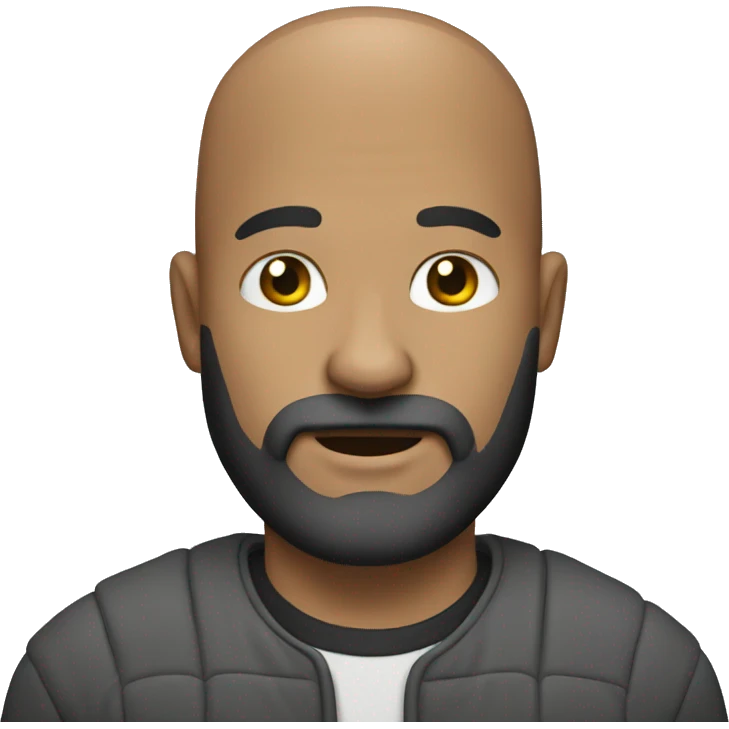 Bald man with beard emoji