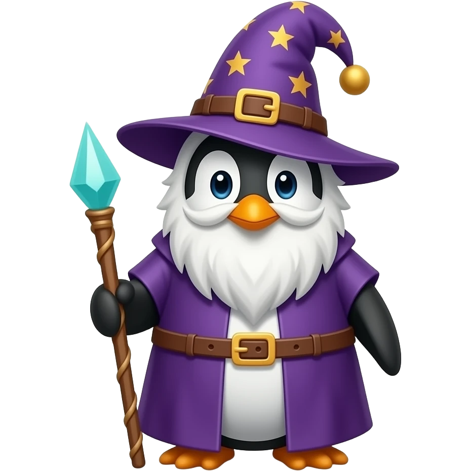 Penguin Wizard emoji