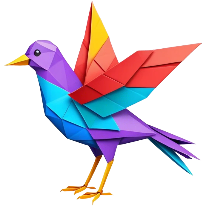 origami bird  emoji