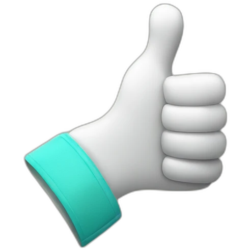 Thumbs up medical glove emoji