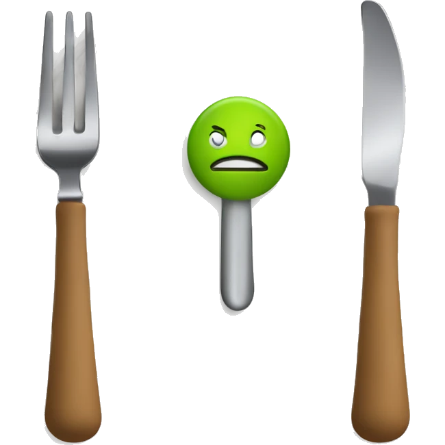 fork and knife with plate emoji