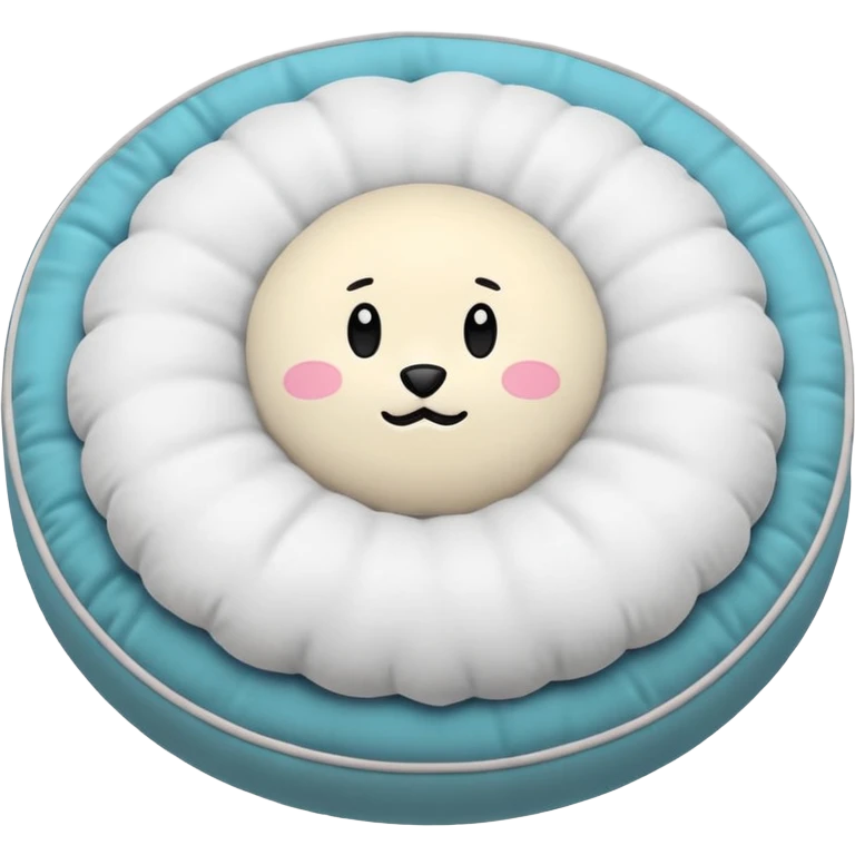 round fluffy seat cushion emoji
