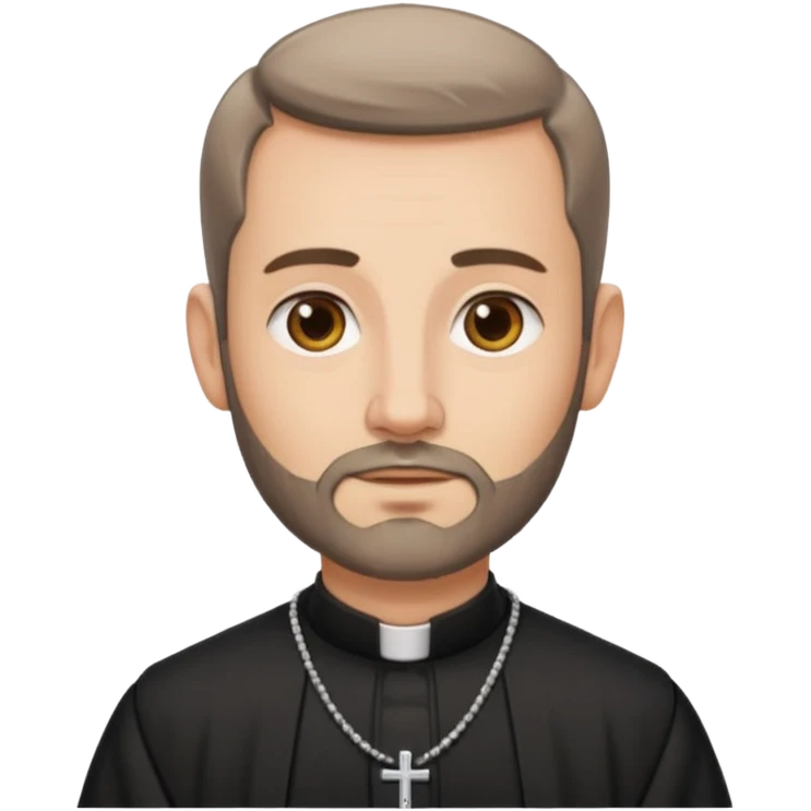 Sacerdote con un poco de barba emoji