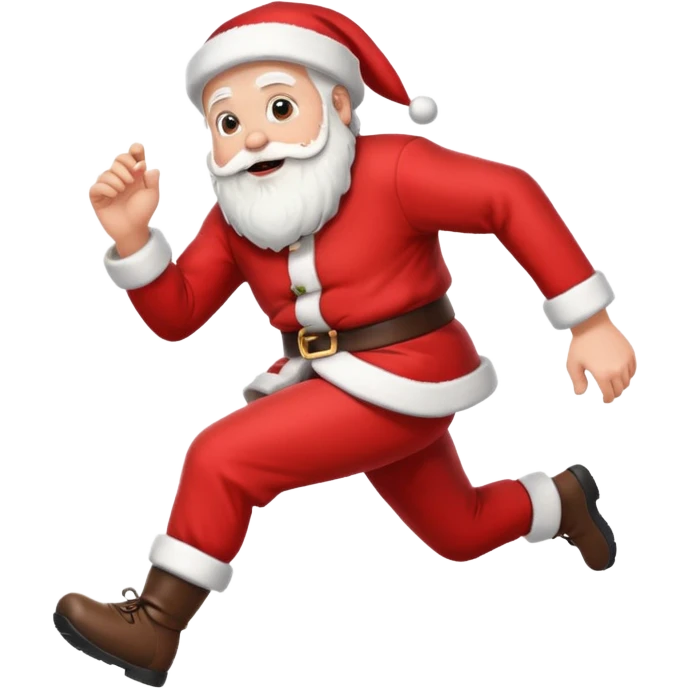 crazy santa running to the right emoji