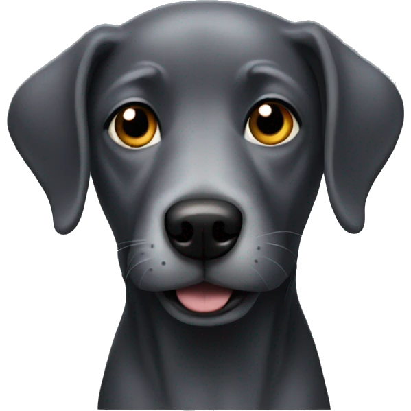 Dark Grey dog  emoji