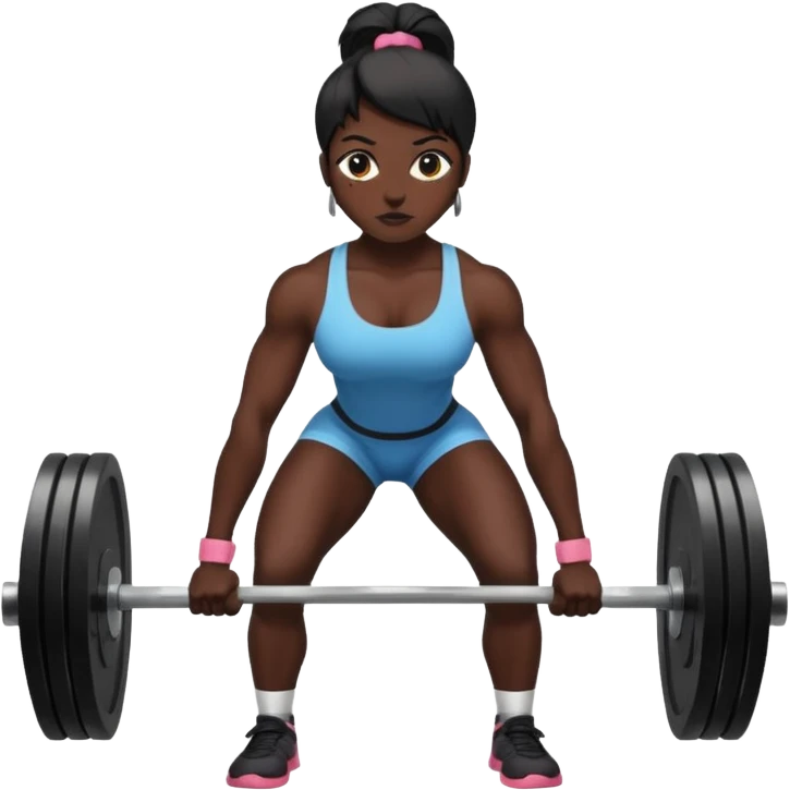 Deadlift woman black emoji