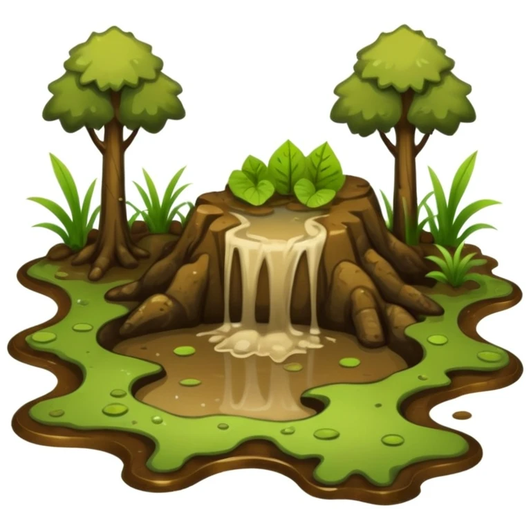 Emoji to be used on my dog’s Instagram highlight. It’s a highlight of my dogs adventures where they run through forests and splash through muds so an emoji of maybe a muddy puddle with forest or swampy elements emoji