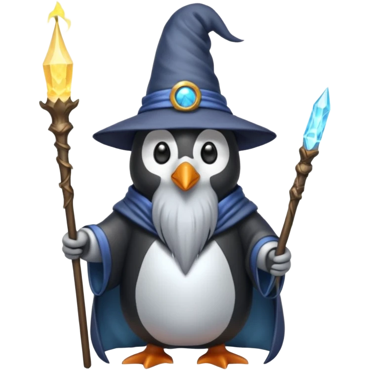 Penguin Wizard emoji