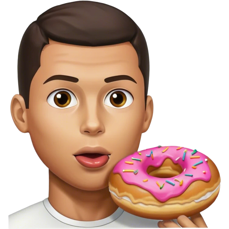 cristiano ronaldo eating donet emoji